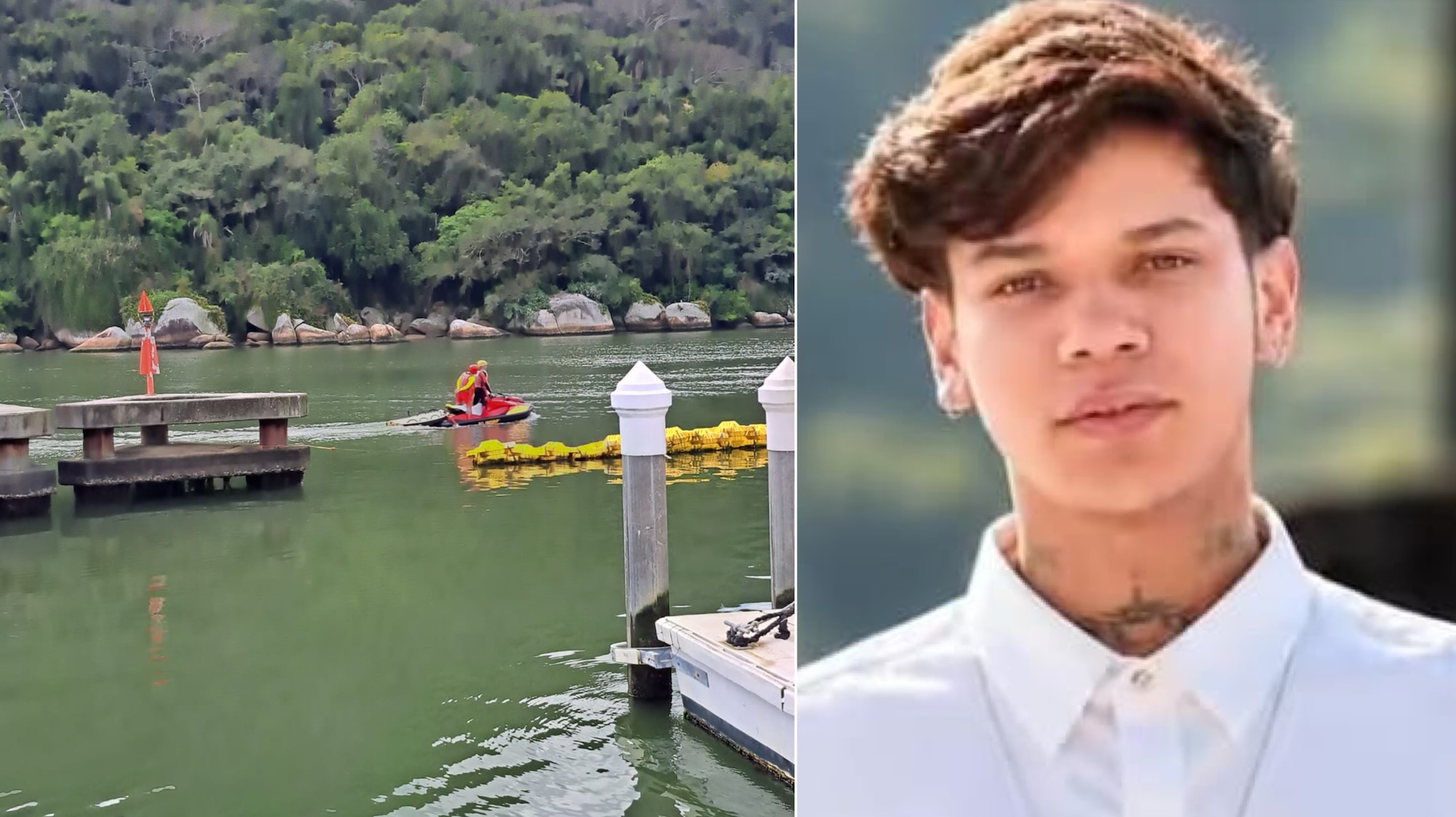 Pertences de jovem desaparecido são encontrados em molhe e bombeiros ampliam buscas em SC