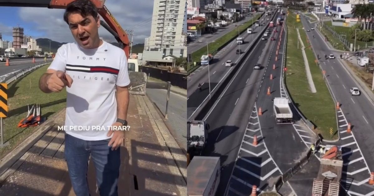 Prefeito de Itapema avança com obra às margens da BR-101 e agradece Emerson Stein: “hoje ela sai”