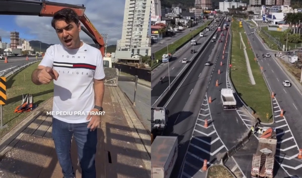 Prefeito de Itapema avança com obra às margens da BR-101 e agradece Emerson Stein: “hoje ela sai”