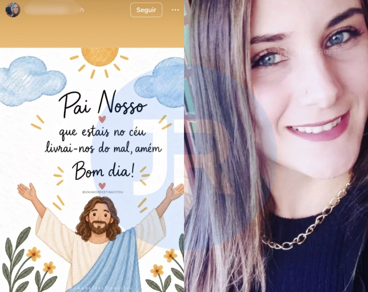 Story de Claudia Brisch com oração de bom dia