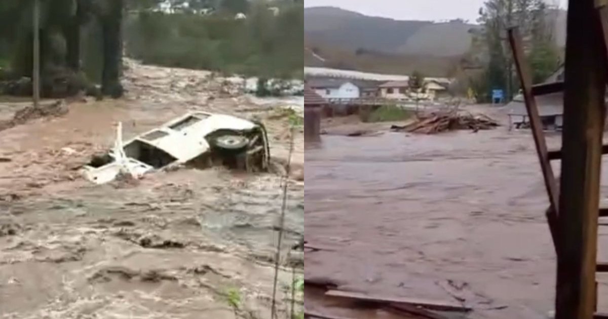 URGENTE: Chuva não dá trégua, água invade casas e famílias deixam imóveis às pressas na Serra de SC