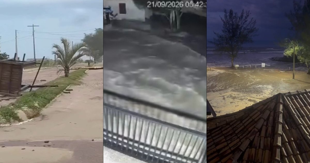 O mar “sumiu” e depois voltou com tudo: vídeos mostram estragos após tsunami meteorológico em SC
