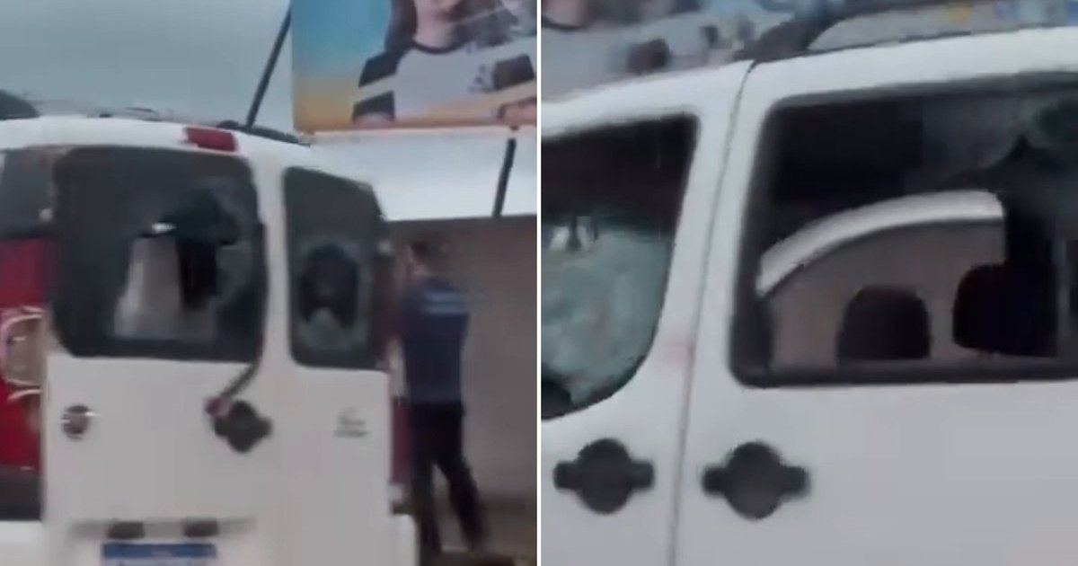 Acidente termina em pancadaria e carros quebrados a socos e chutes no meio da rua em Santa Catarina