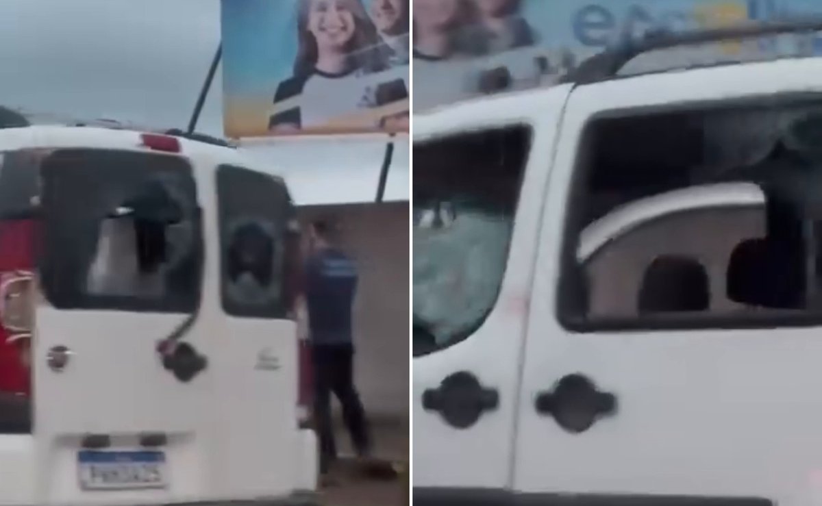 Acidente termina em pancadaria e carros quebrados a socos e chutes no meio da rua em Santa Catarina