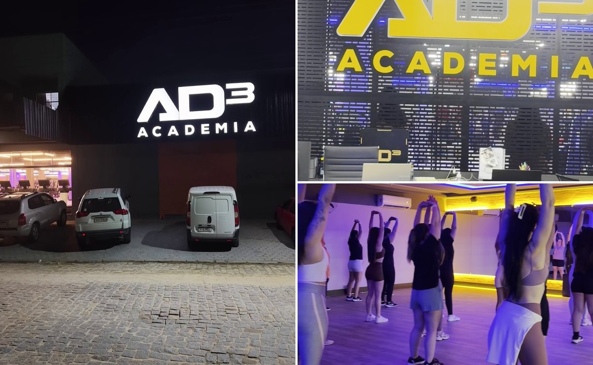 AD3 Academia reinaugura unidade de 1.800 m² com pilates, spinning e sala VIP em SC