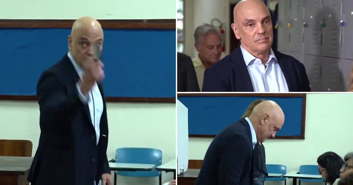 Alexandre de Moraes vota em São Paulo no primeiro turno das eleições deste domingo