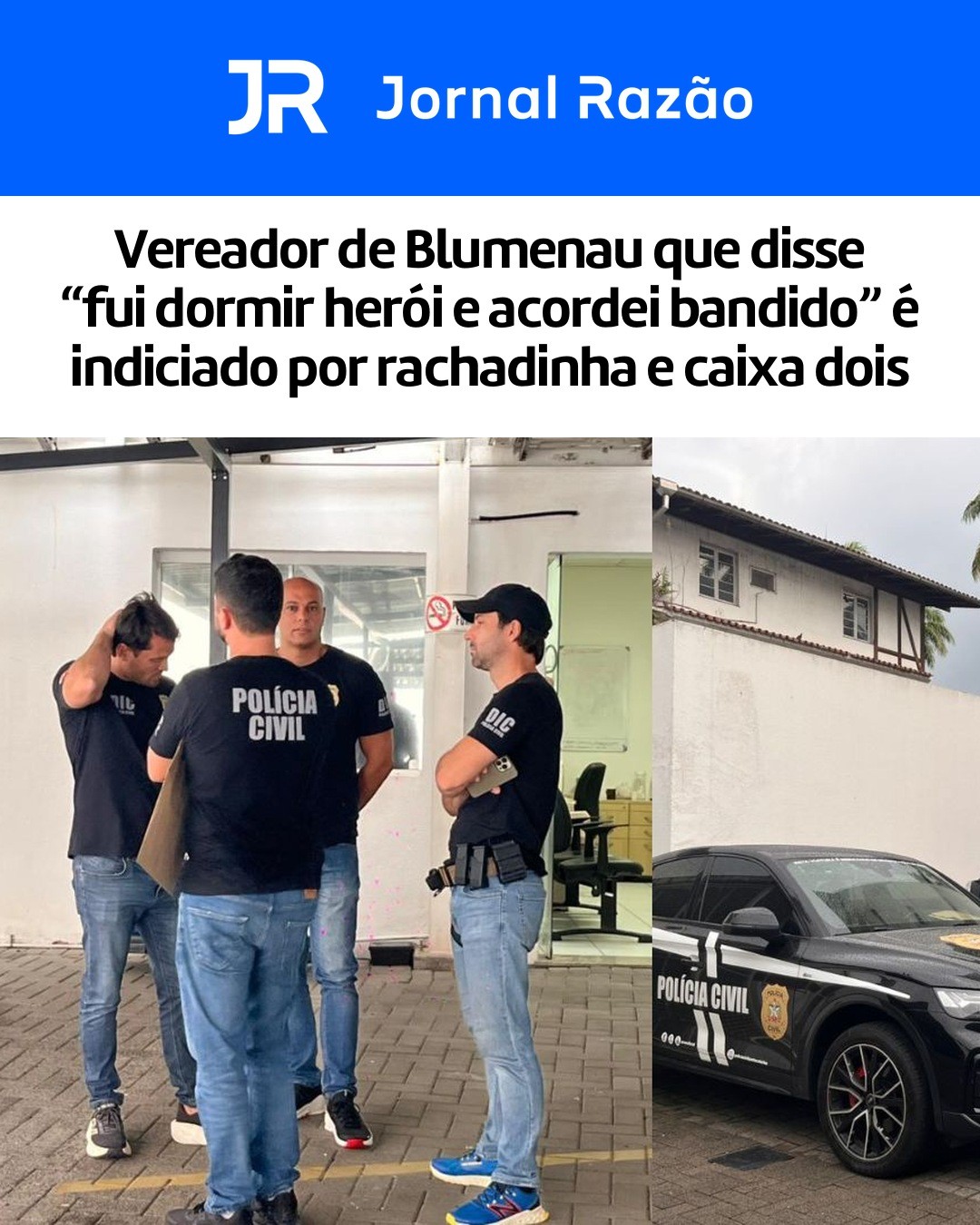 Policiais civis no dia da Operação Happy Nation, em 3 de fevereiro