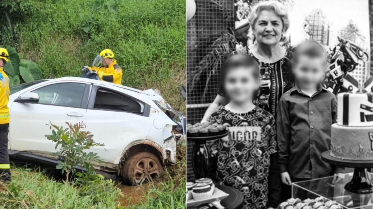 Avó e os dois netos de Itajaí, de 9 e 12 anos, morrem juntos no banco de trás em batida com carreta no Paraná