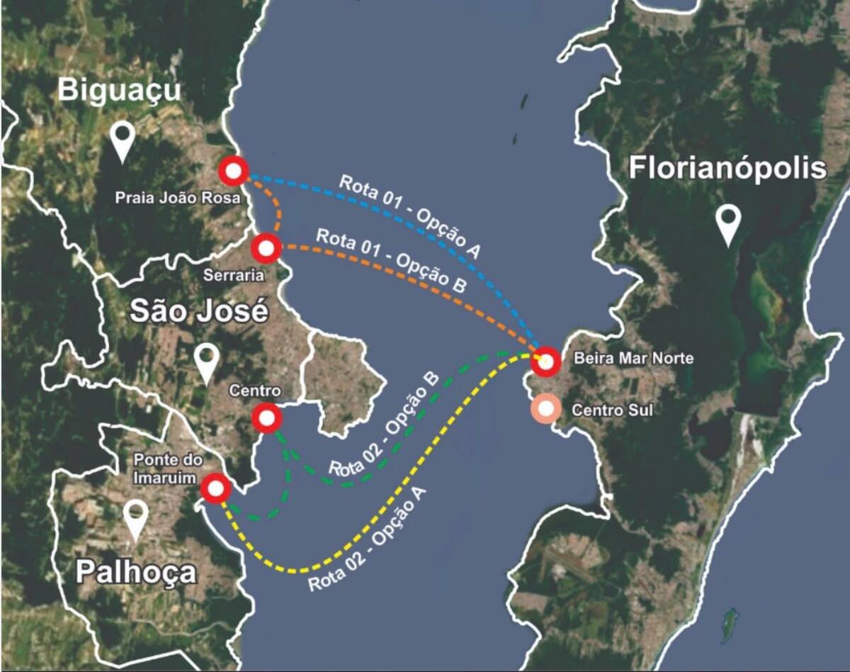 Quem mora em Palhoça e Biguaçu pode ganhar barco até o Centro de Florianópolis; veja as rotas do Estado