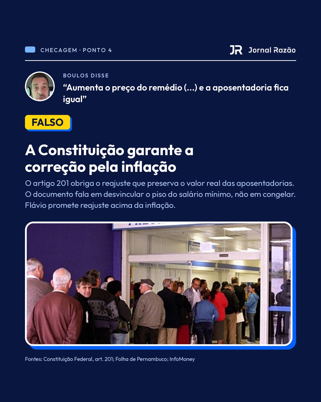 Ponto 4: a Constituição garante a correção das aposentadorias pela inflação