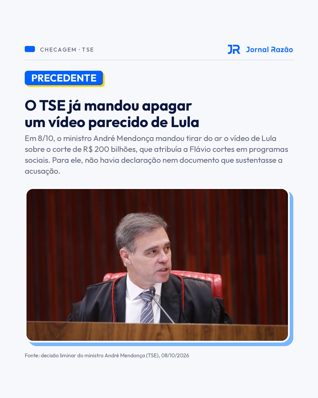 O TSE já mandou apagar vídeo de Lula com acusação parecida