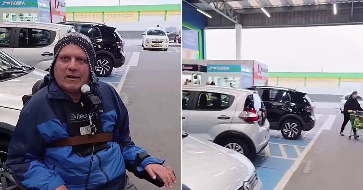“A vaga tá fazendo milagre?”: cadeirante ironiza motoristas que ocupam vagas para deficientes em SC