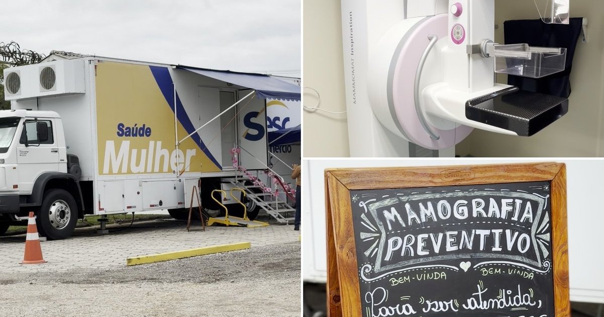 Carreta do Sesc chega a Tijucas com mais de 2 mil exames gratuitos de mamografia e preventivo