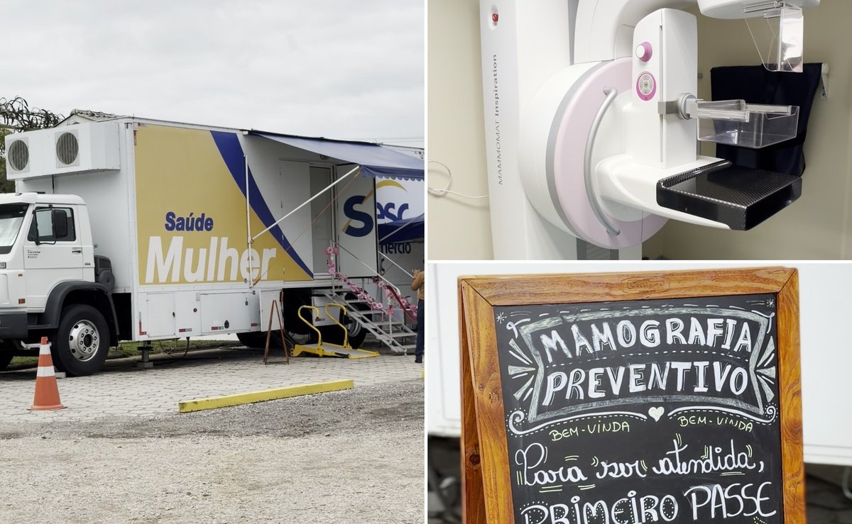 Carreta do Sesc chega a Tijucas com mais de 2 mil exames gratuitos de mamografia e preventivo