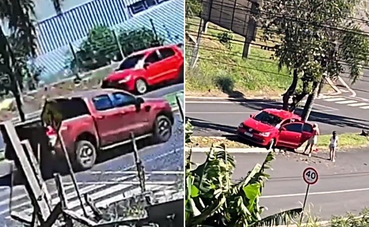 “Não deu conta”: carro não vence subida, desce de ré descontrolado e só para ao bater em árvore em SC