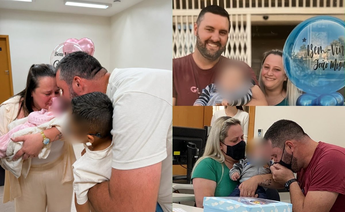 Casal passa dez anos na fila da adoção após três perdas gestacionais e realiza o sonho em dobro em SC