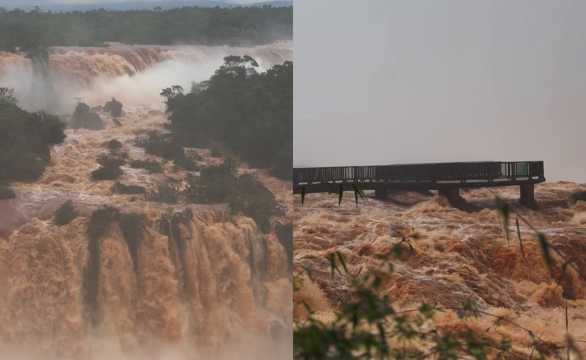 Show da natureza: Cataratas do Iguaçu registram vazão 8 vezes maior do que o normal no Paraná