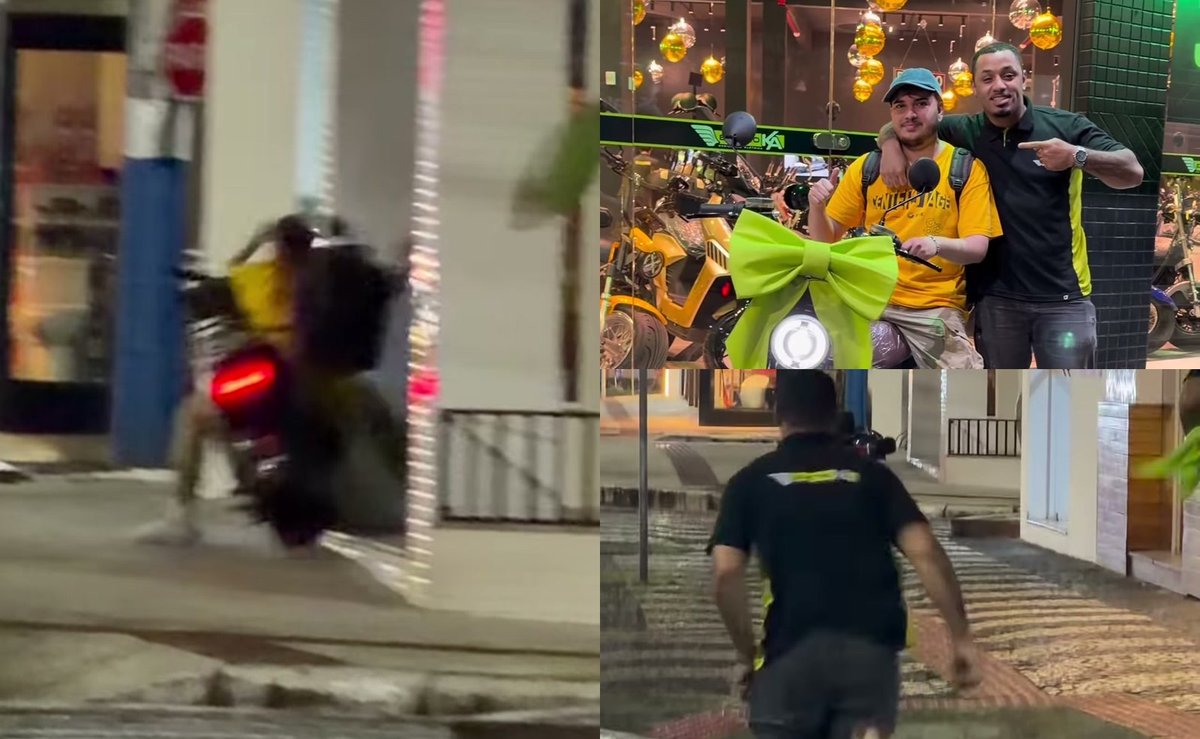 “Parabéns, meu irmão!”: jovem compra scooter elétrica em BC, sai pilotando e o inesperado acontece