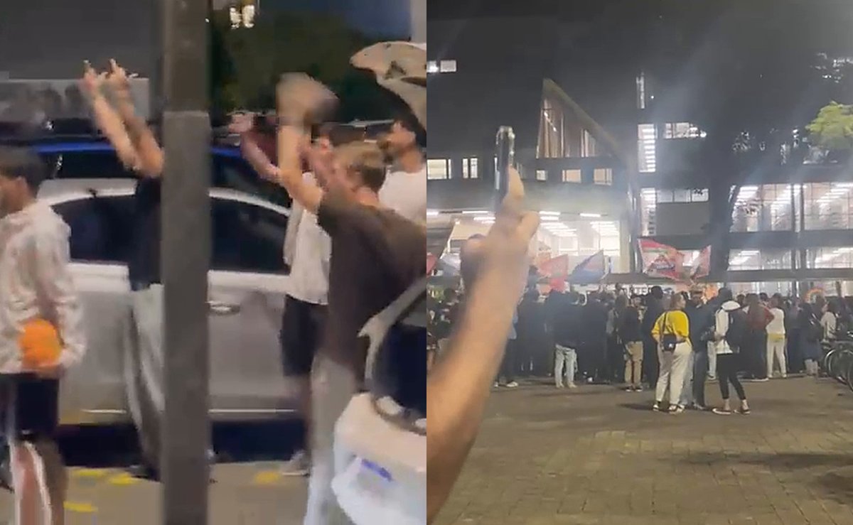 Manifestação política em campus universitário de Blumenau termina com protesto