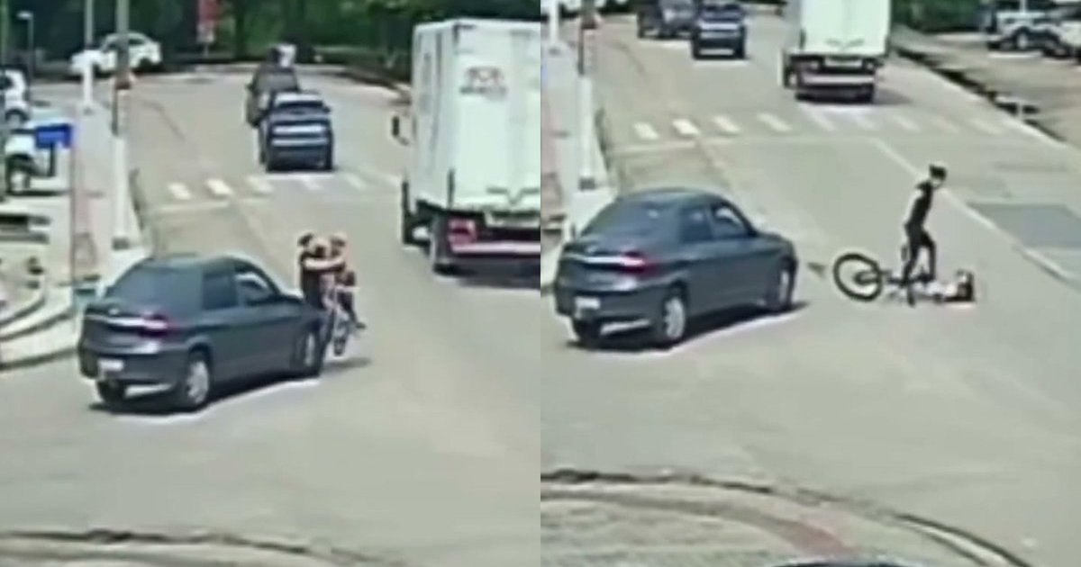 “Não viu a bicicleta”: criança é arremessada ao chão após ciclista ser atingida no Vale do Rio Tijucas