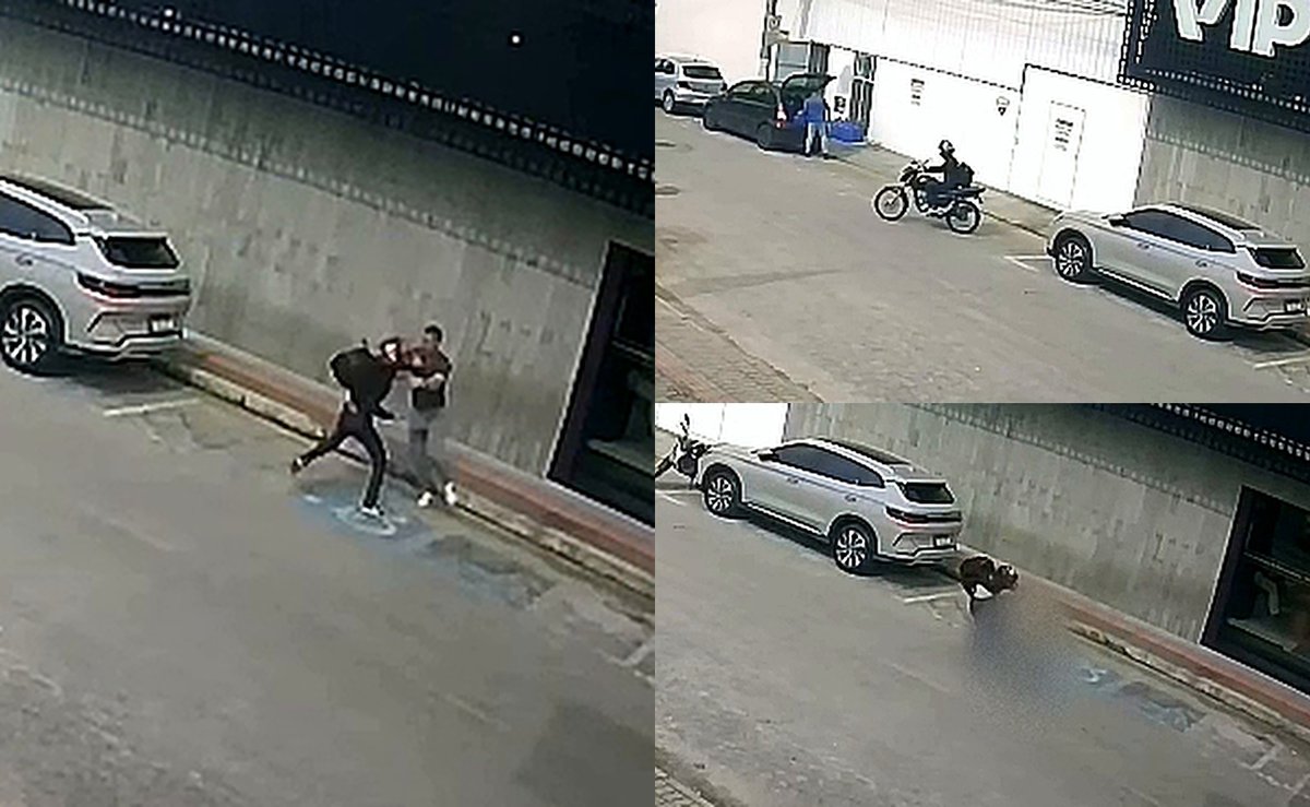 Empresário acha que arma é de brinquedo, reage a assalto e leva tiro em frente à empresa em SC