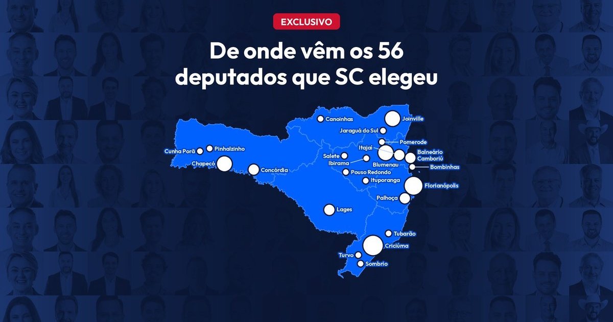De onde vêm os 56 deputados que SC elegeu