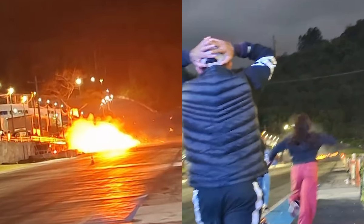 “Meu pai! Meu pai!”: família entra em pânico ao ver carro explodir em Balneário Camboriú