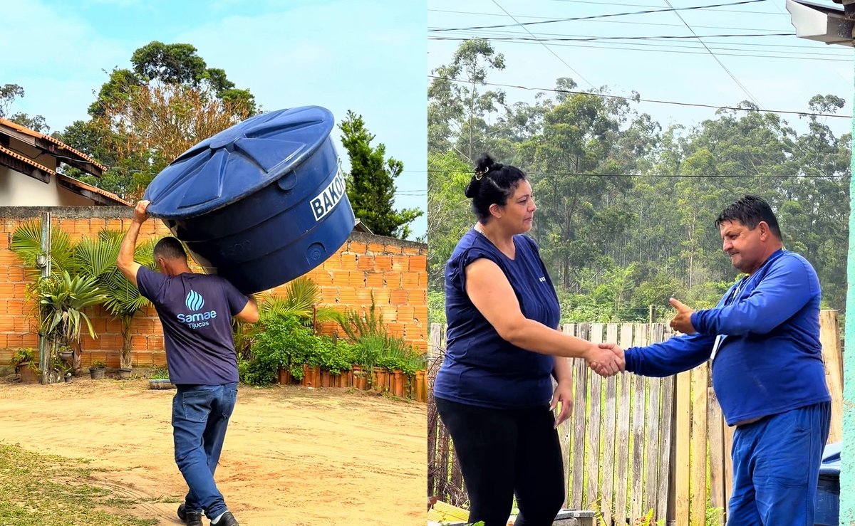 Famílias de baixa renda de Tijucas recebem caixa d”água de graça; veja quem tem direito e como pedir