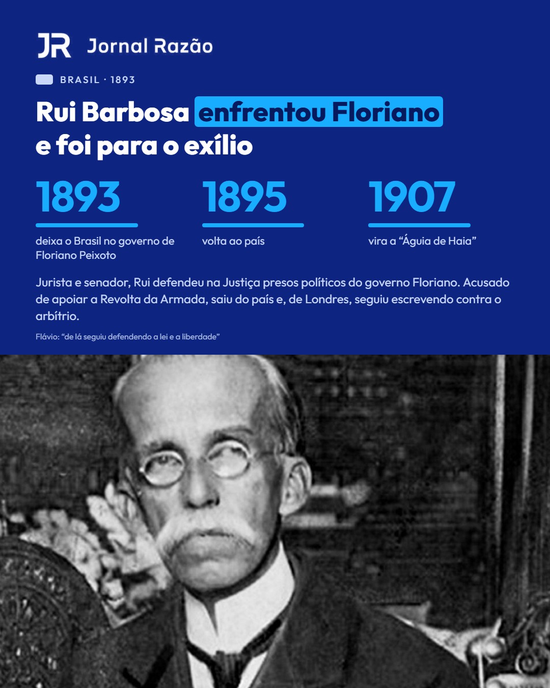 Rui Barbosa, exilado no governo Floriano