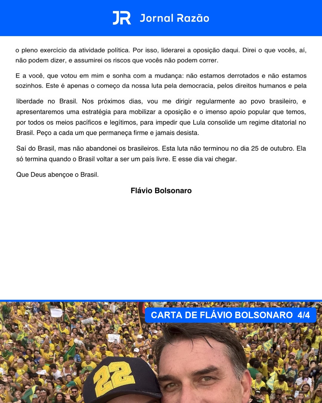 Carta de Flávio Bolsonaro, parte 4 de 4