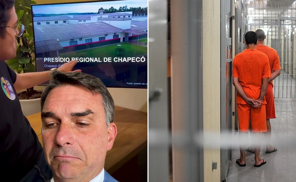 Flávio Bolsonaro cita presídio de Chapecó e diz que “a cadeia prefere o Lula”