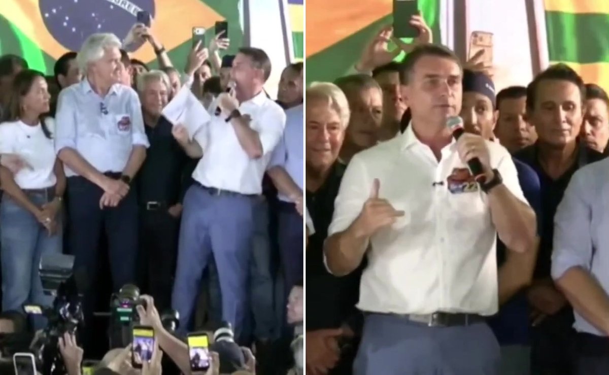 Flávio Bolsonaro recebe apoio de Caiado e promete “arregaçar com vagabundo” se for eleito