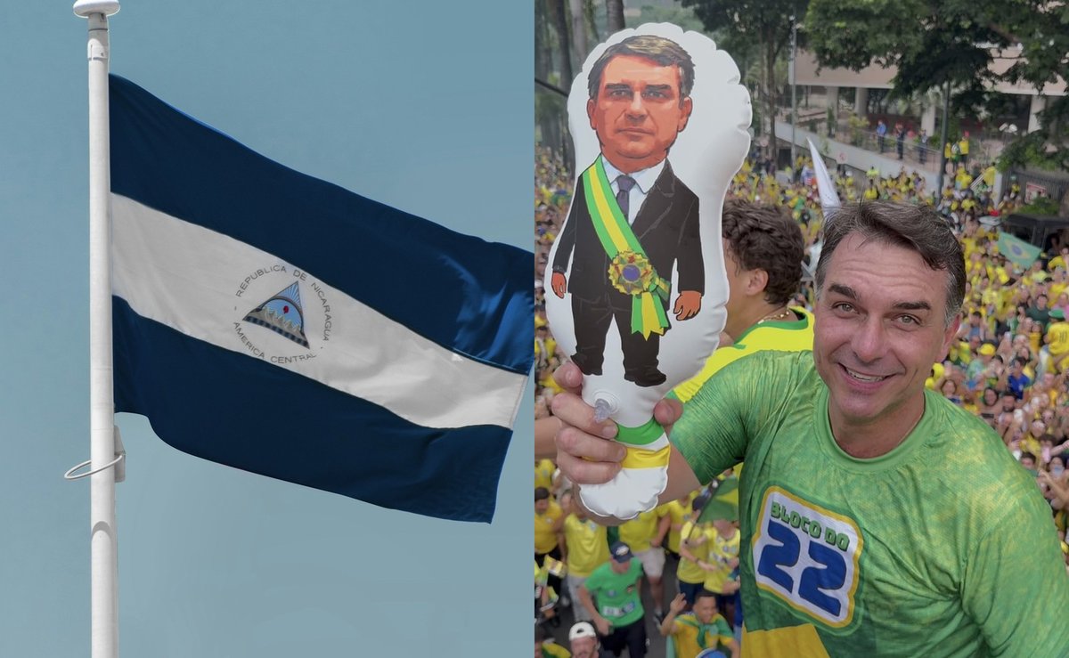 Flávio Bolsonaro vence Lula na Nicarágua com 56,5% e amplia a vantagem do 1º turno
