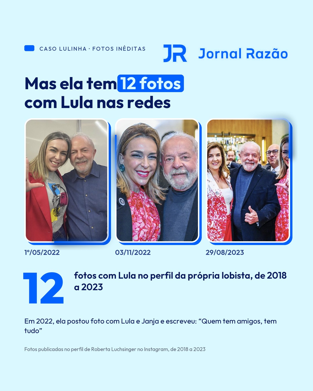 As 12 fotos da lobista com Lula nas redes