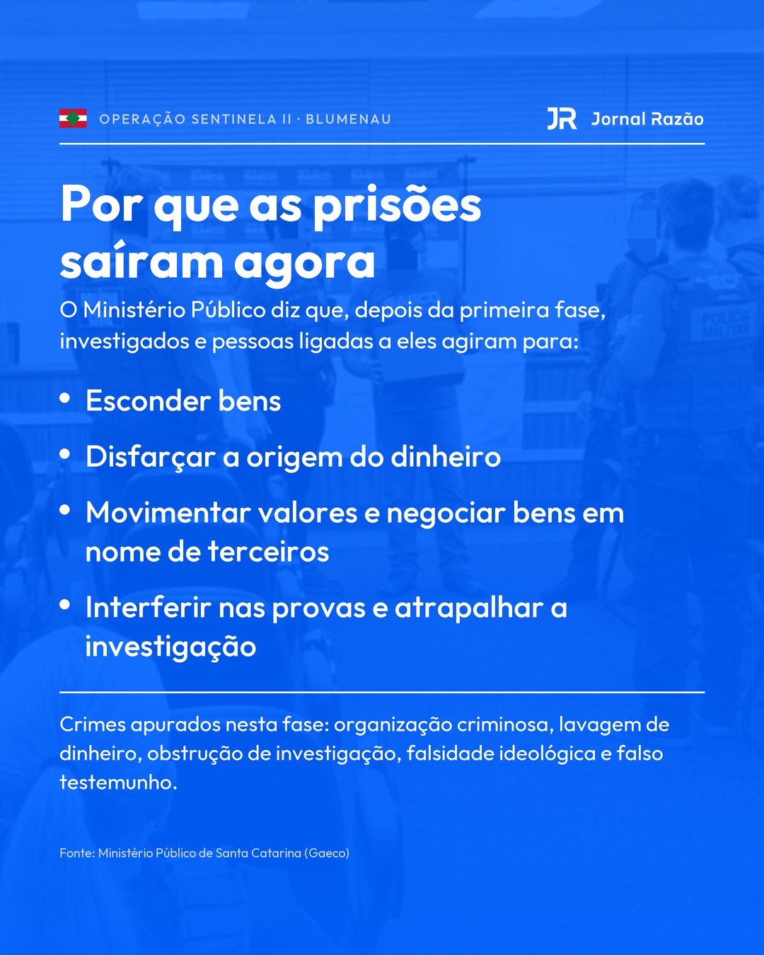 Por que as prisões saíram agora, segundo o Ministério Público