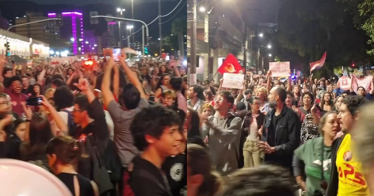 Aos gritos de “Lula, guerreiro do povo brasileiro”, petistas tomam as ruas de Florianópolis para “virar votos”
