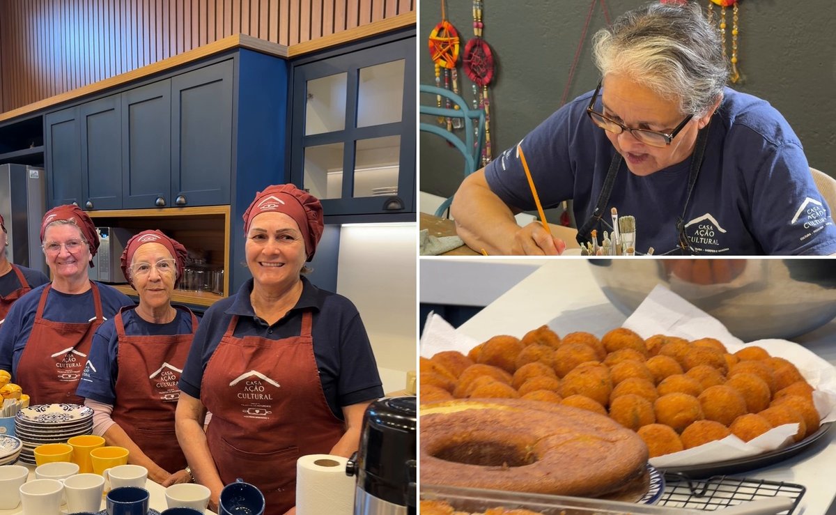 Cerca de 100 idosos trocam o sofá por pintura, crochê e cozinha afetiva em Tijucas