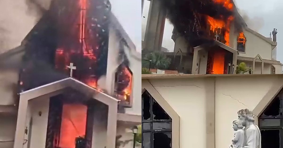 Igreja pega fogo dois dias depois de ex-funcionário ser condenado por desviar R$ 100 mil da paróquia em SC