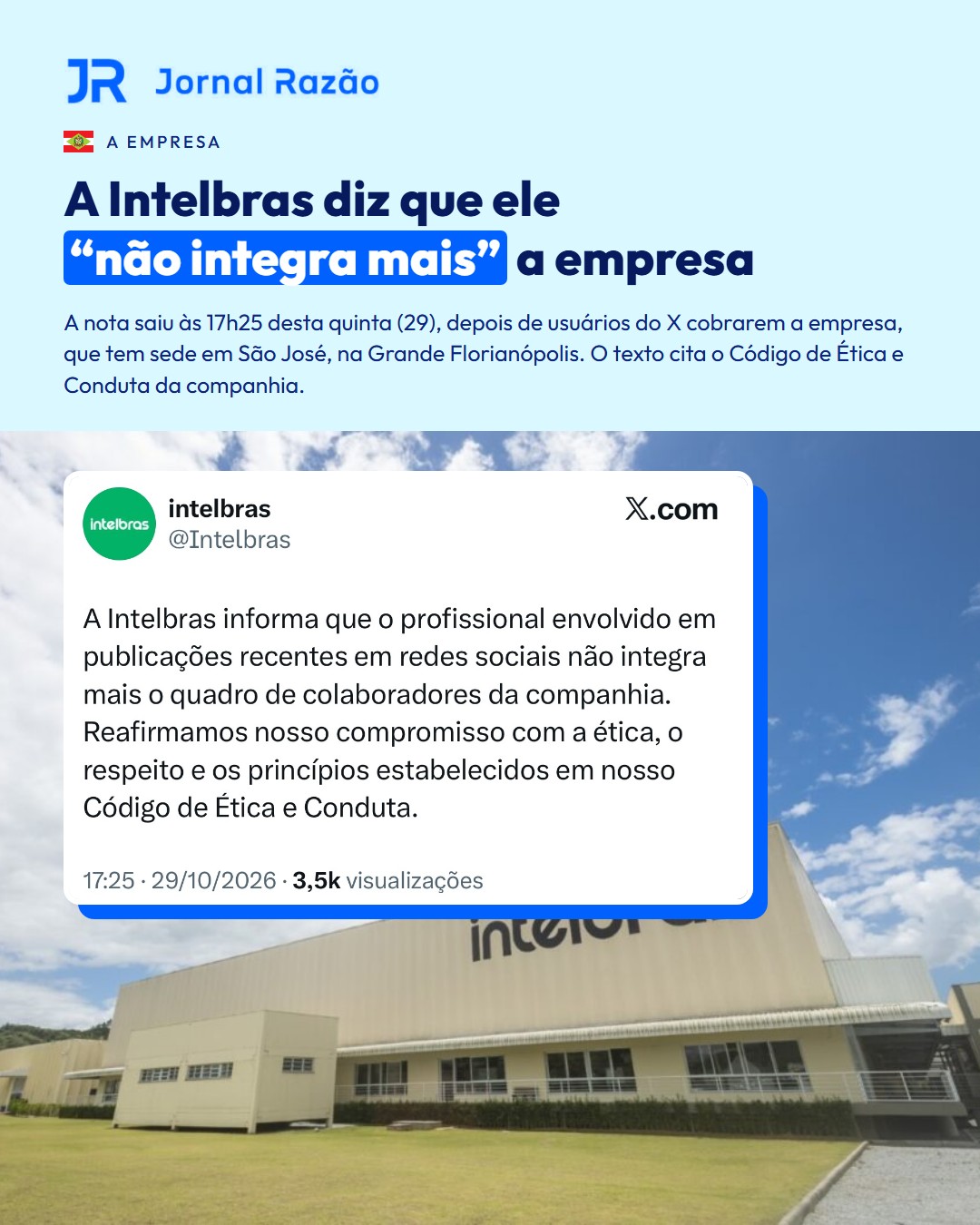 A nota da Intelbras