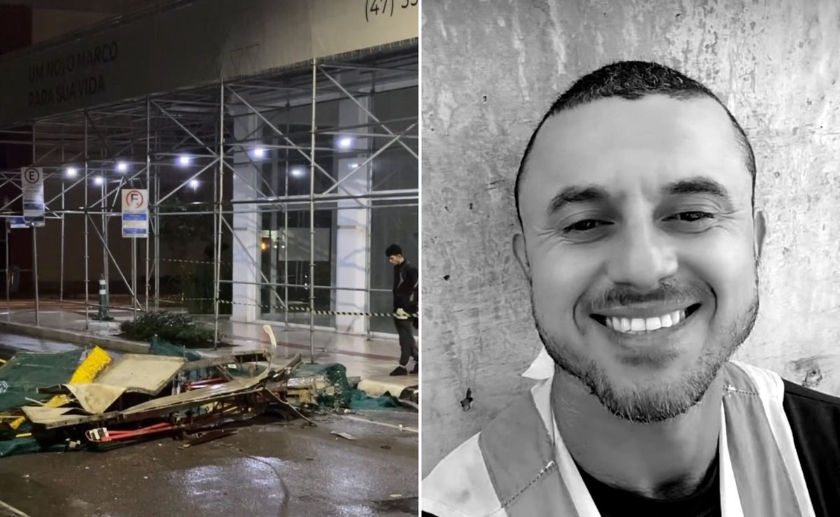 Andaime despenca do 49º andar, trabalhador de 37 anos cai 60 metros e morre em Balneário Camboriú