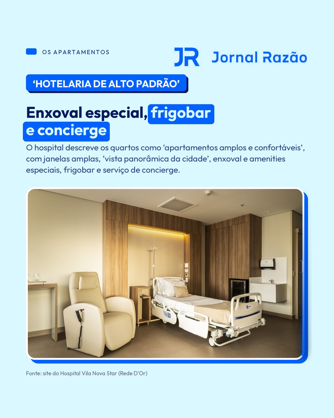 Apartamento do Vila Nova Star, com enxoval especial, frigobar e concierge