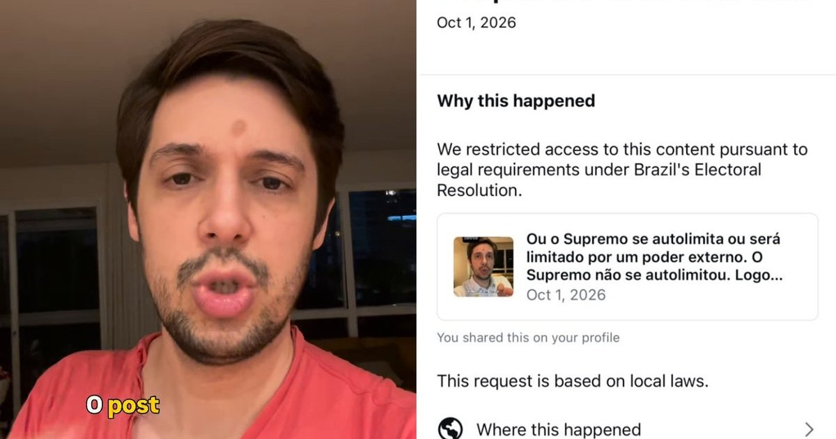 Meta restringe no Brasil post de Joel Pinheiro, da GloboNews, com críticas a Flávio Dino e cita resolução eleitoral