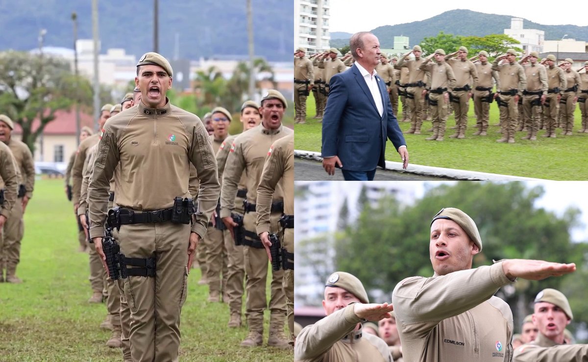 Jorginho Mello autoriza concurso para mais mil policiais em formatura de 948 novos PMs em Florianópolis