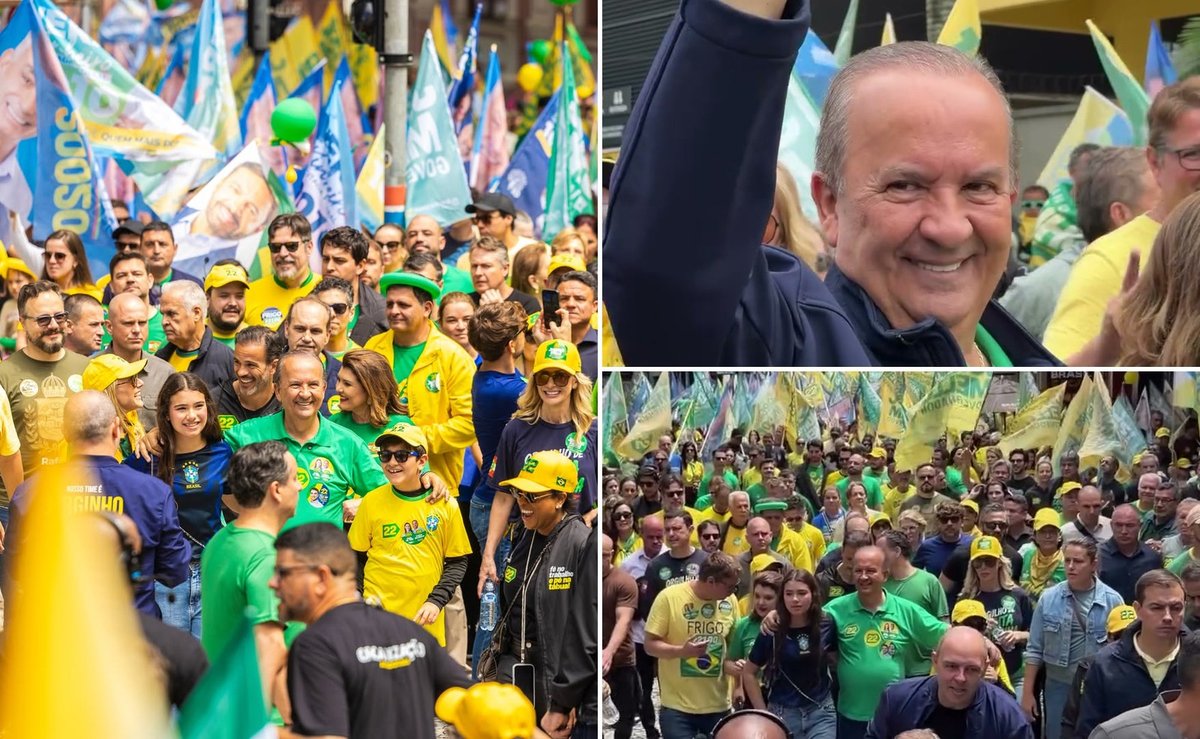 Com foco em “vitória em primeiro turno”, Jorginho Mello participa do último ato de campanha em SC