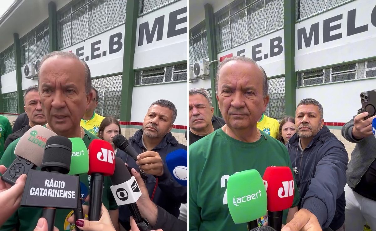 Jorginho Mello vota em SC e diz que expectativa é de vitória no primeiro turno: “Nós vamos confirmar”