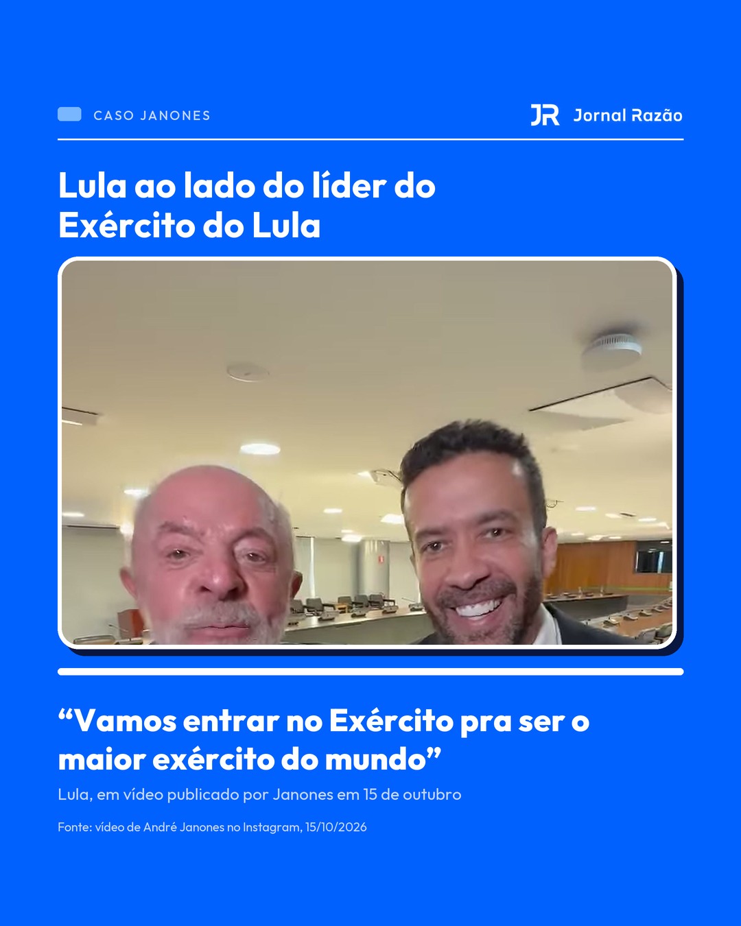 Lula ao lado de Janones: “o maior exército do mundo”