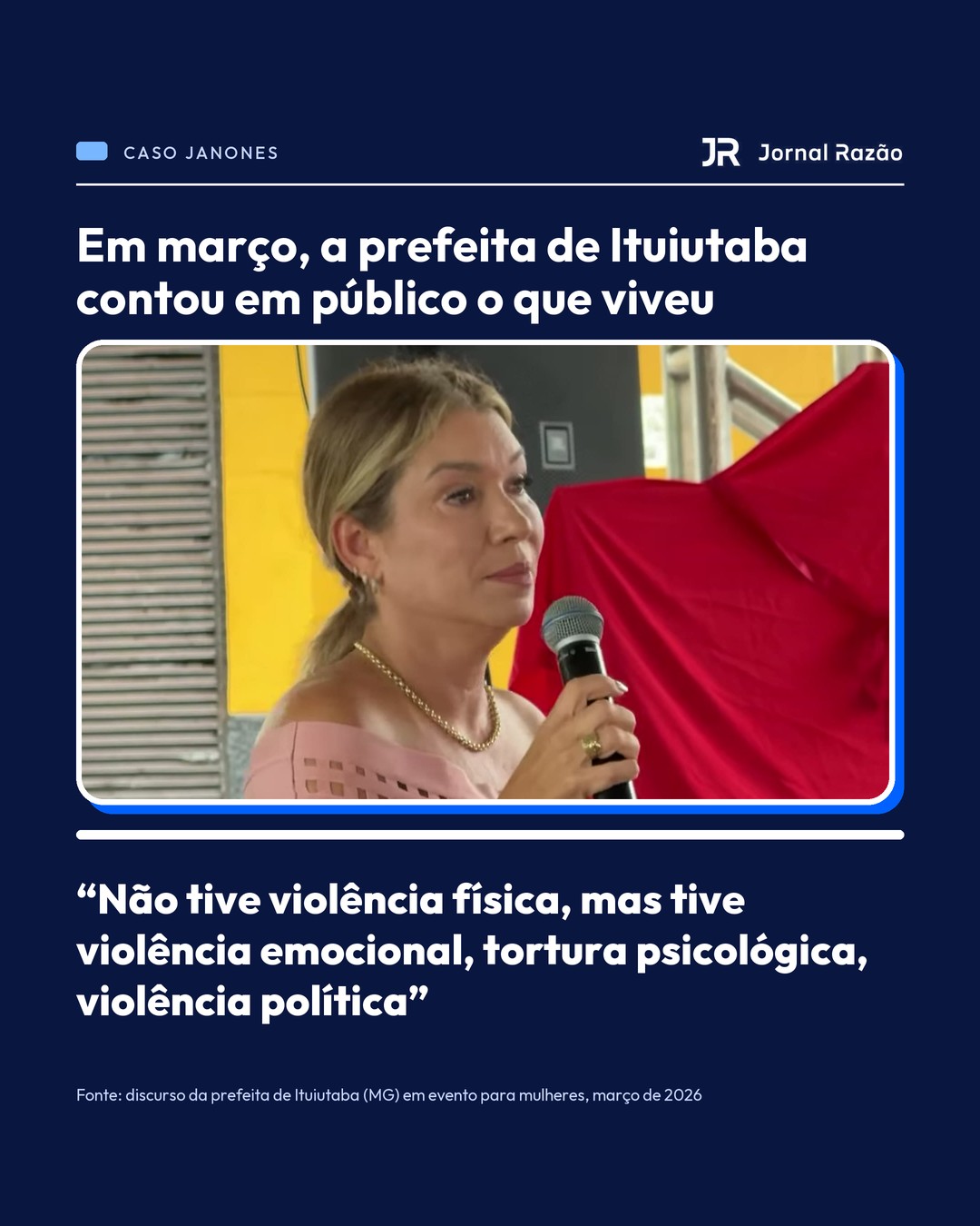 A prefeita de Ituiutaba: “tortura psicológica”