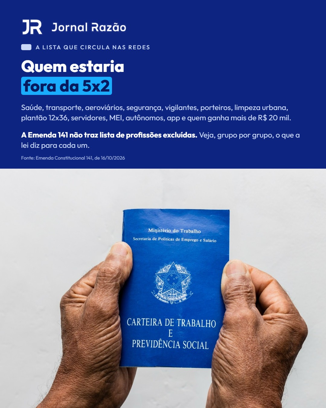 A lista que circula nas redes