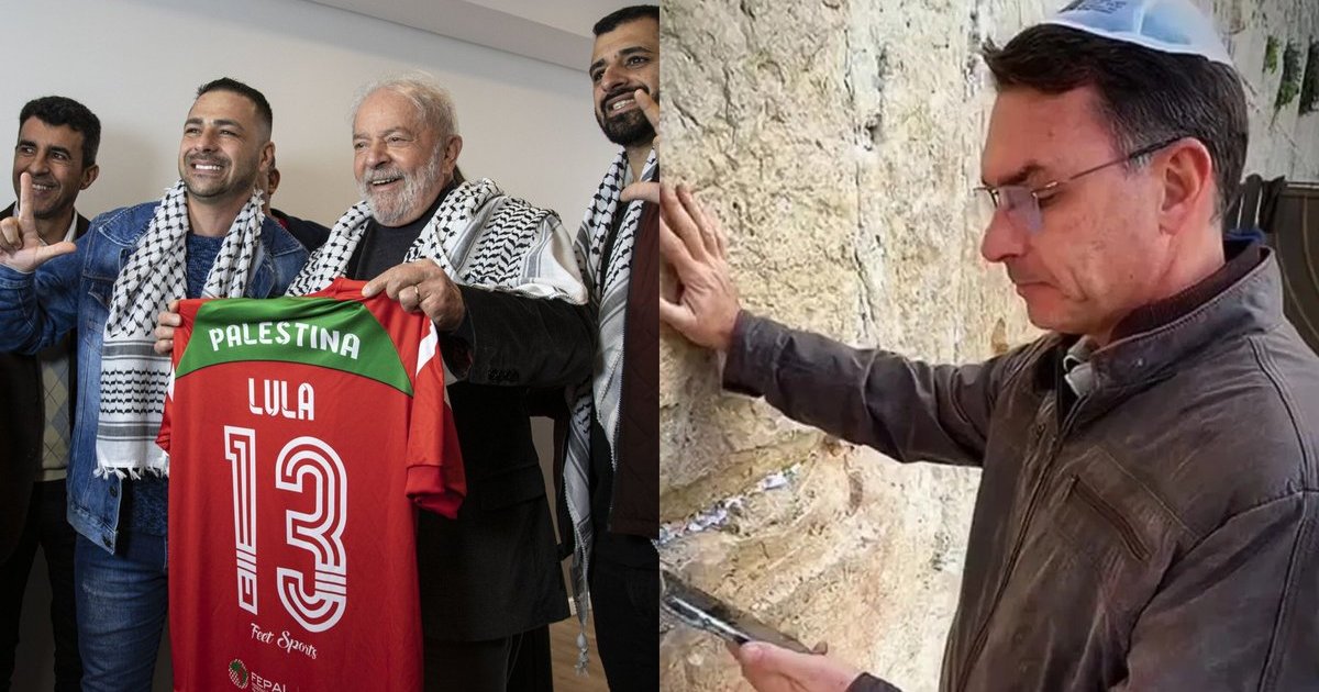 Lula vence na Palestina com 93% e Flávio Bolsonaro vence em Israel com 74%