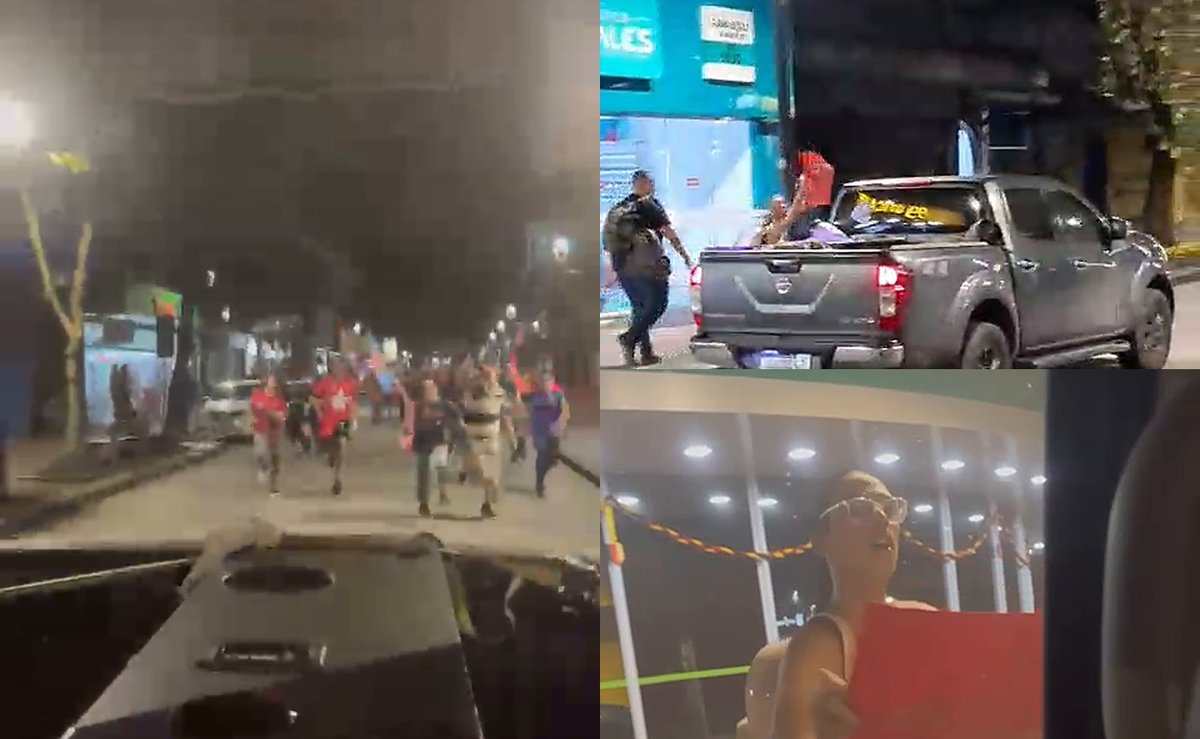 Manifestantes de ato por Lula saem correndo atrás de caminhonete com música de Bolsonaro em Blumenau